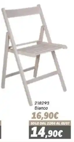 Orizzonte Sedia pieghevole bianco offerta
