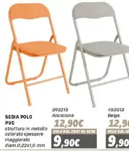 Orizzonte Sedia Polo PVC offerta