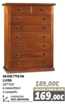 Orizzonte Cassettiera Luisa offerta