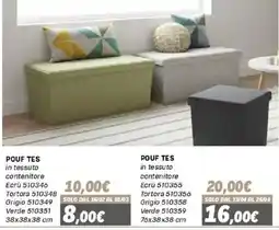Orizzonte POUF TES in tessuto contenitore offerta