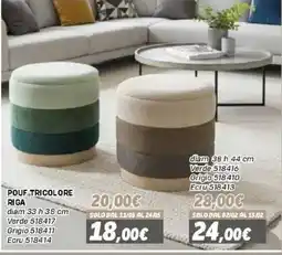 Orizzonte Pouf tricolore Riga offerta