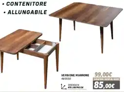 Orizzonte Contenitore allungabile versione marrone offerta