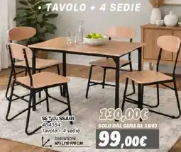 Orizzonte Set Lussari Tavolo + 4 sedie offerta