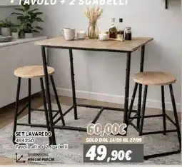 Orizzonte Set Lavaredo Tavolo alto + 2 sgabelli offerta