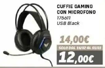 Cuffie gaming con microfono USB Black