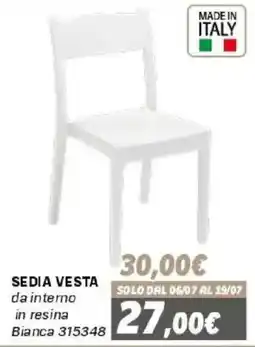 Orizzonte Sedia Vesta offerta