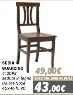 Orizzonte Sedia GuarCino offerta