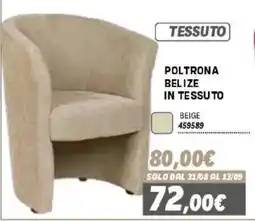 Orizzonte Poltrona Belize in tessuto offerta