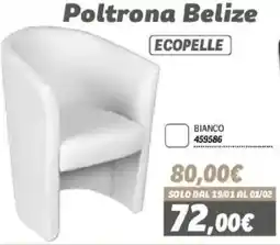 Orizzonte Poltrona Belize ECOPELLE offerta