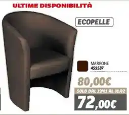 Orizzonte Sedia Ecopelle Marrone offerta