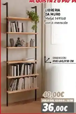 Orizzonte Libreria da muro Metal offerta