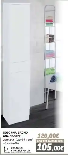 Orizzonte Colonna bagno ADA offerta