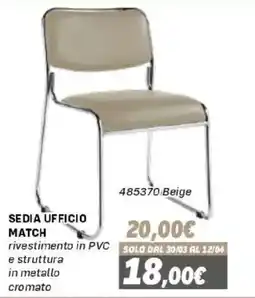 Orizzonte Sedia Ufficio Match offerta