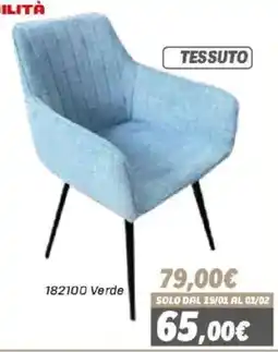 Orizzonte Sedia tessuto verde offerta