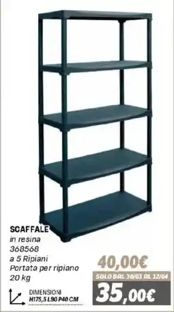 Orizzonte Scaffale in resina offerta