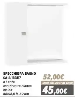 Orizzonte Specchiera bagno Gaia offerta