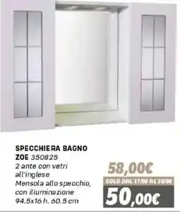 Orizzonte Specchiera bagno Zoe offerta