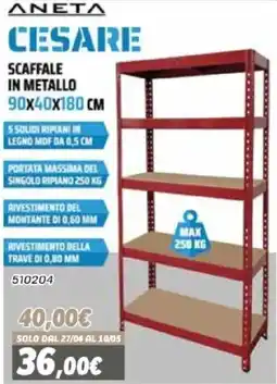 Orizzonte Aneta Cesare scaffale in metallo offerta
