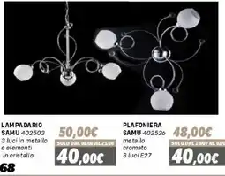 Orizzonte Lampadario Samu 402503 offerta