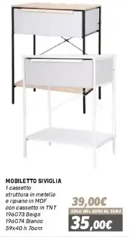Orizzonte Mobiletto Siviglia offerta