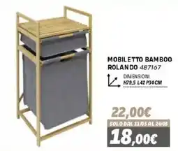 Orizzonte Mobiletto bamboo Roland offerta