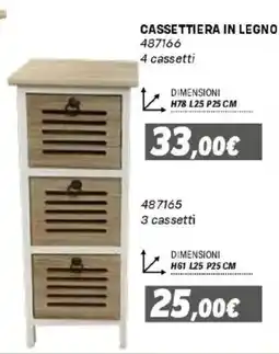Orizzonte Cassettiera in legno offerta