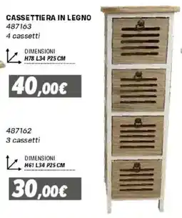 Orizzonte Cassettiera in legno offerta