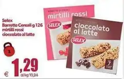 Elite Selex Barrette Cereali mirtilli rossi cioccolato al latte offerta