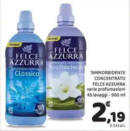 Conad City Felce Azzurra ammorbidente concentrato offerta