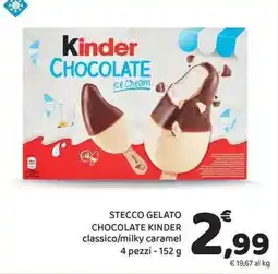 Conad City Stecco gelato Kinder Chocolate offerta