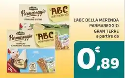 Conad City L'ABC della merenda Parmareggio Gran Terre offerta