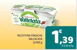 Conad City Ricottine fresche Vallelata offerta