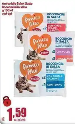 Elite Amico Mio Selex Gatto Bocconcini in salsa offerta