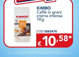 Gruppo di Palo Kimbo Caffè in grani crema intensa offerta