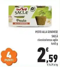 Conad City Pesto alla genovese Saclà offerta