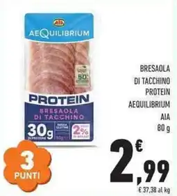 Conad City Bresaola di tacchino protein aequilibrium offerta