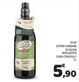 Conad City Olio extra vergine di oliva biologico casa coricelli offerta