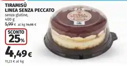 Coop Tiramisù linea senza peccato offerta