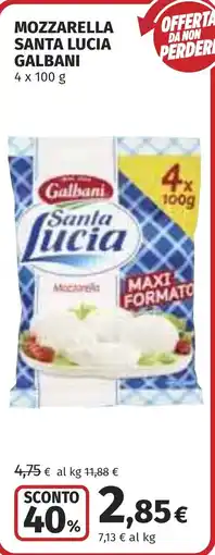 Coop Mozzarella Santa Lucia Galbani offerta