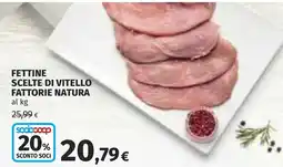 Coop Fettine scelte di vitello fattorie natura offerta