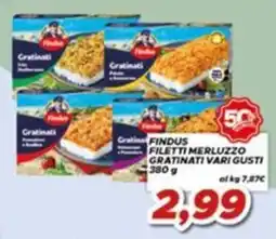 MA Supermercati Findus filetti merluzzo gratinati vari gusti offerta