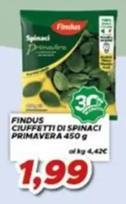 MA Supermercati Findus ciuffetti di spinaci primavera offerta