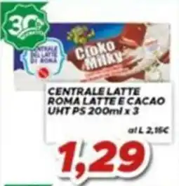 MA Supermercati Centrale Latte Roma Latte e Cacao offerta