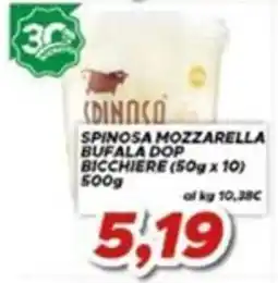 MA Supermercati Spinosa Mozzarella Bufala Dop Bicchiere offerta