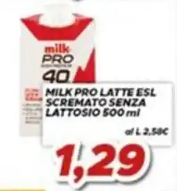 MA Supermercati Milk Pro latte ESL scremato senza lattosio offerta