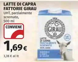 Coop Latte di capra fattorie Girau offerta