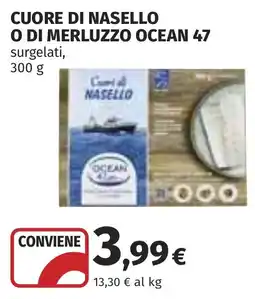 Coop Cuore di nasello o di merluzzo ocean 47 offerta
