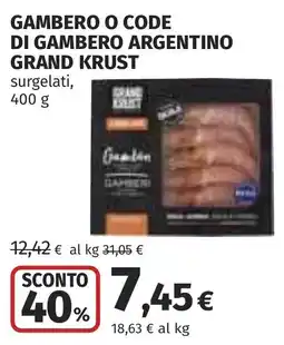 Coop Gambero o code di gambero argentino Grand Krust offerta