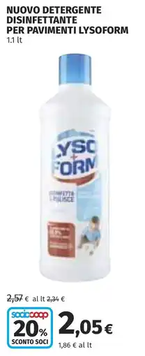 Coop Detergente disinfettante per pavimenti Lysoform offerta