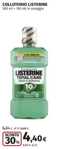 Coop Collutorio Listerine Total Care offerta